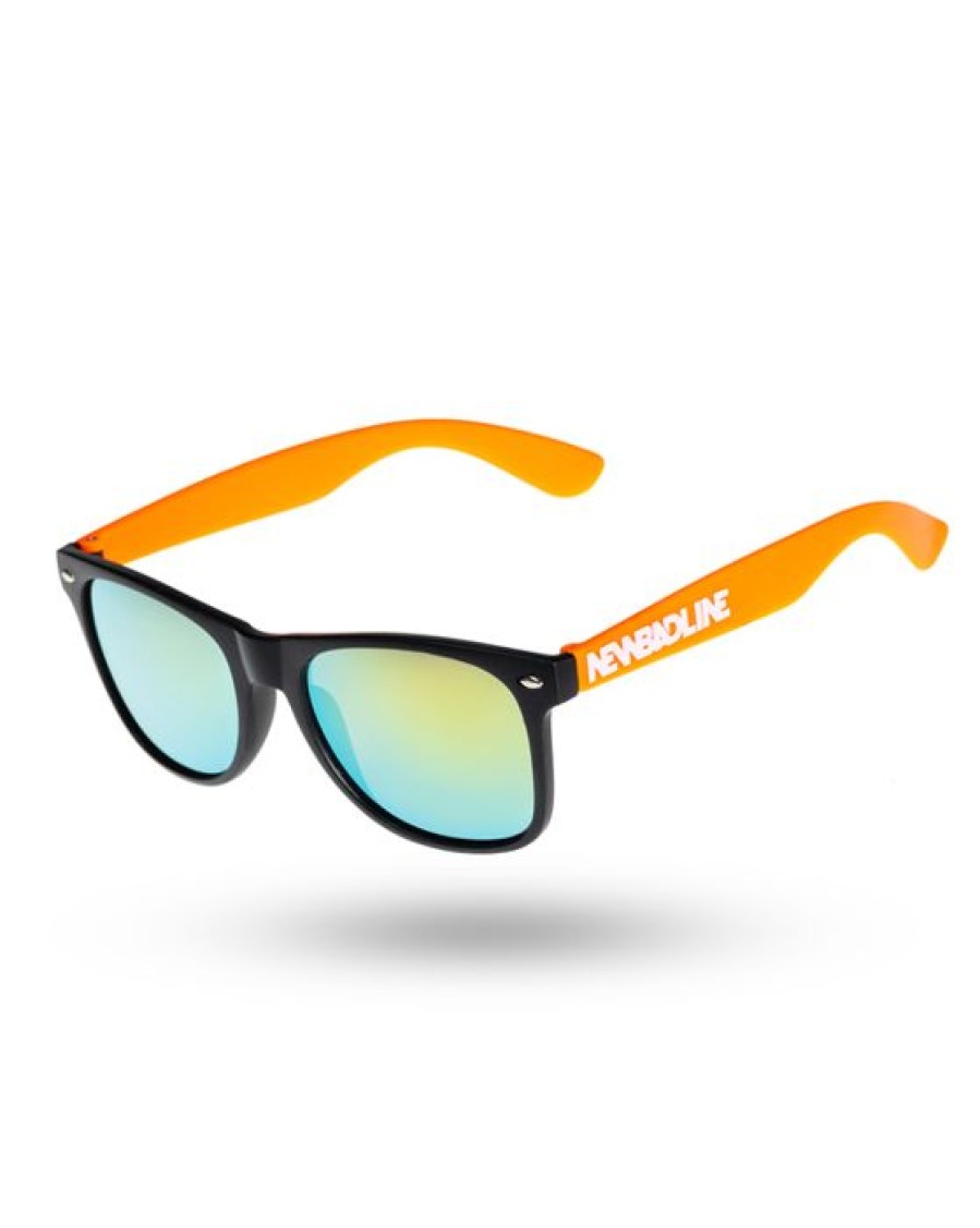 Okulary New Bad Line | Okulary Classic Half Black/Orange Mat Yellow Mirror 00-638