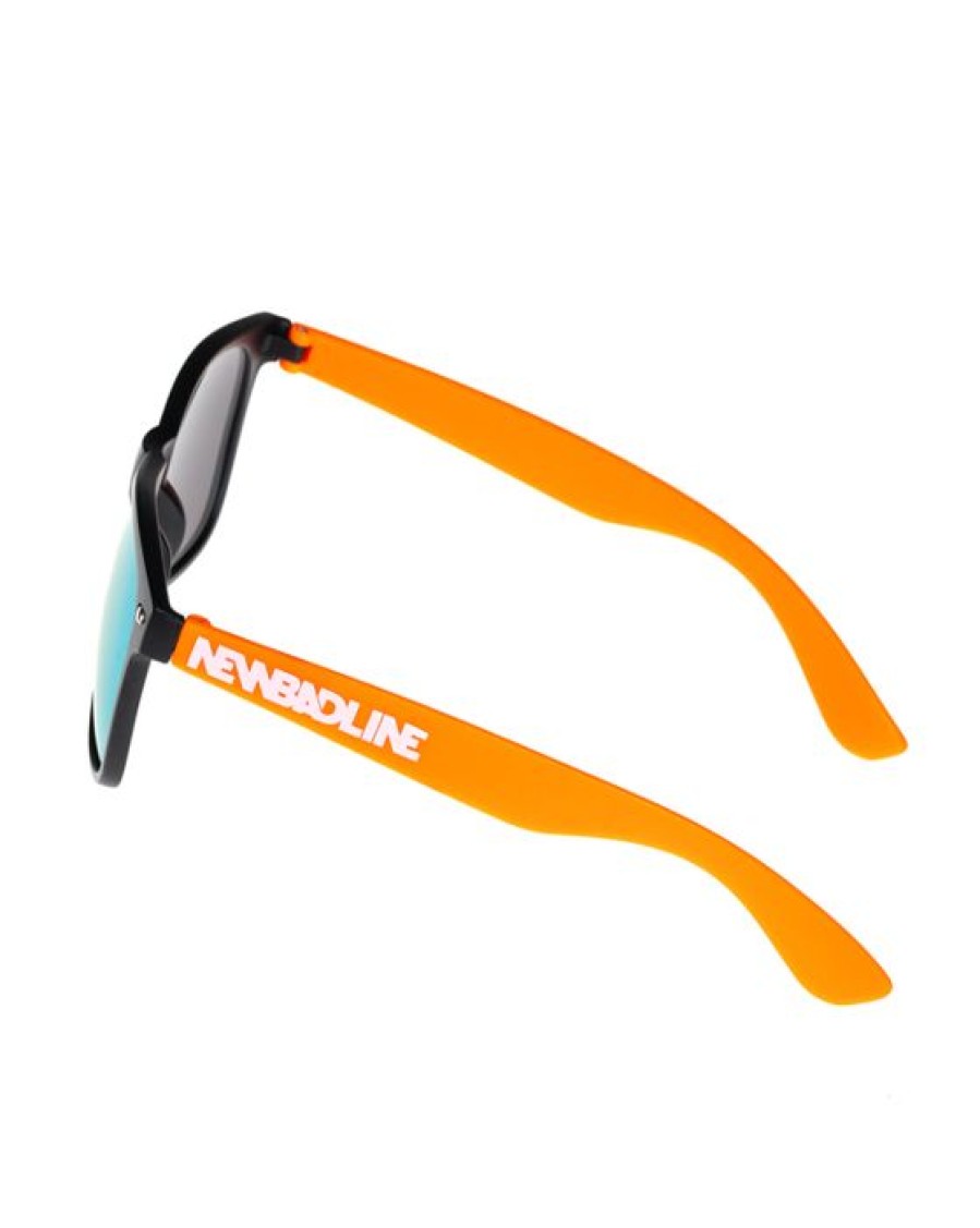 Okulary New Bad Line | Okulary Classic Half Black/Orange Mat Yellow Mirror 00-638