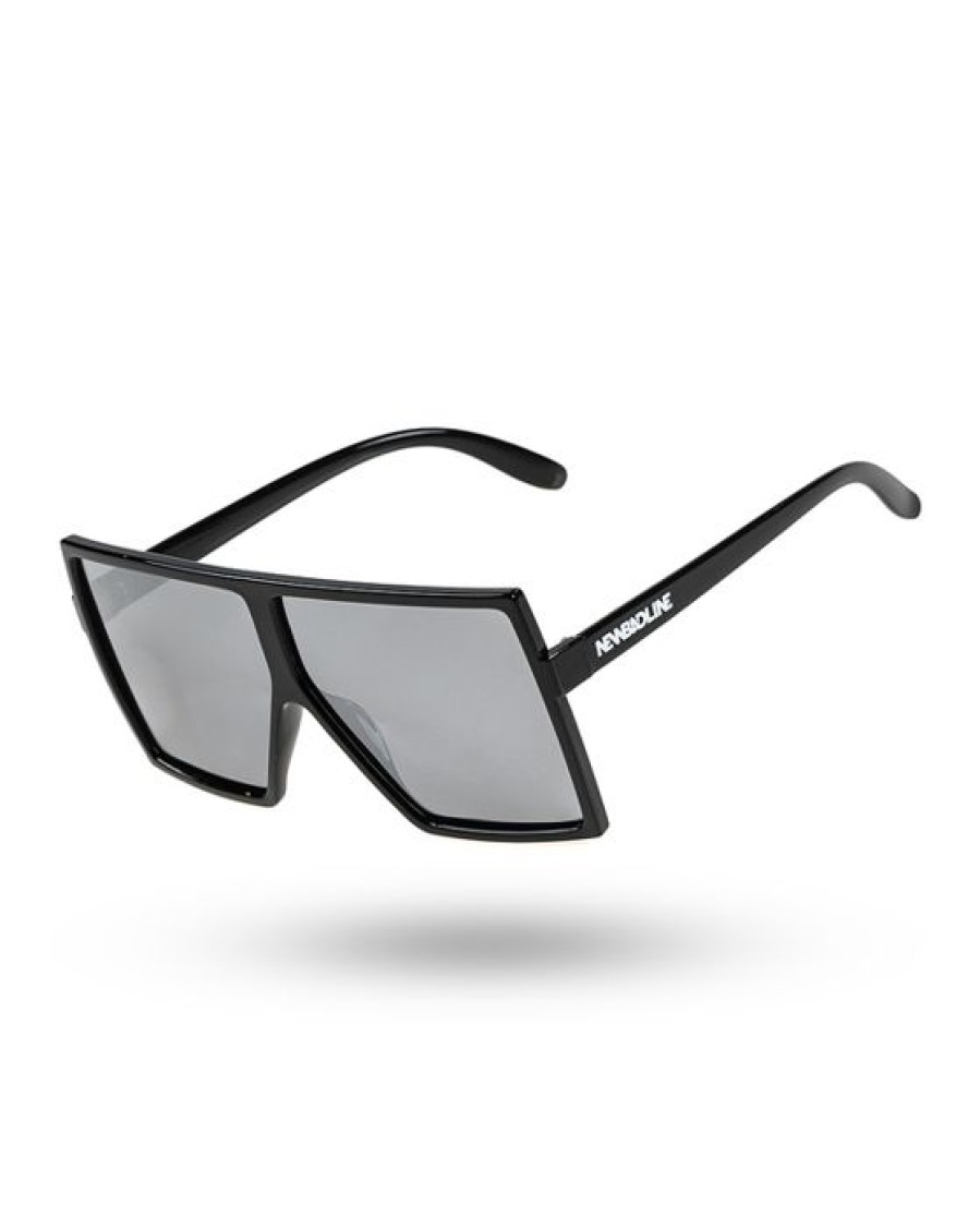 Okulary New Bad Line | Okulary Lush Polarized Black Flash Silver Mirror 00-623