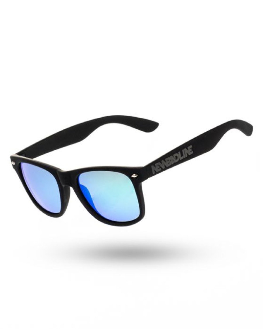 Okulary New Bad Line | Okulary Classic Polarized Black Rubber Green Mirror 00-05