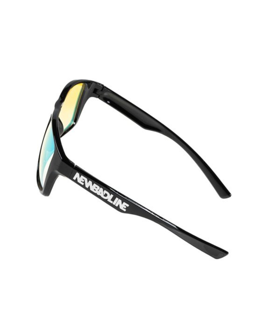 Okulary New Bad Line | Okulary Hollow Black Flash Yellow Mirror 00-614