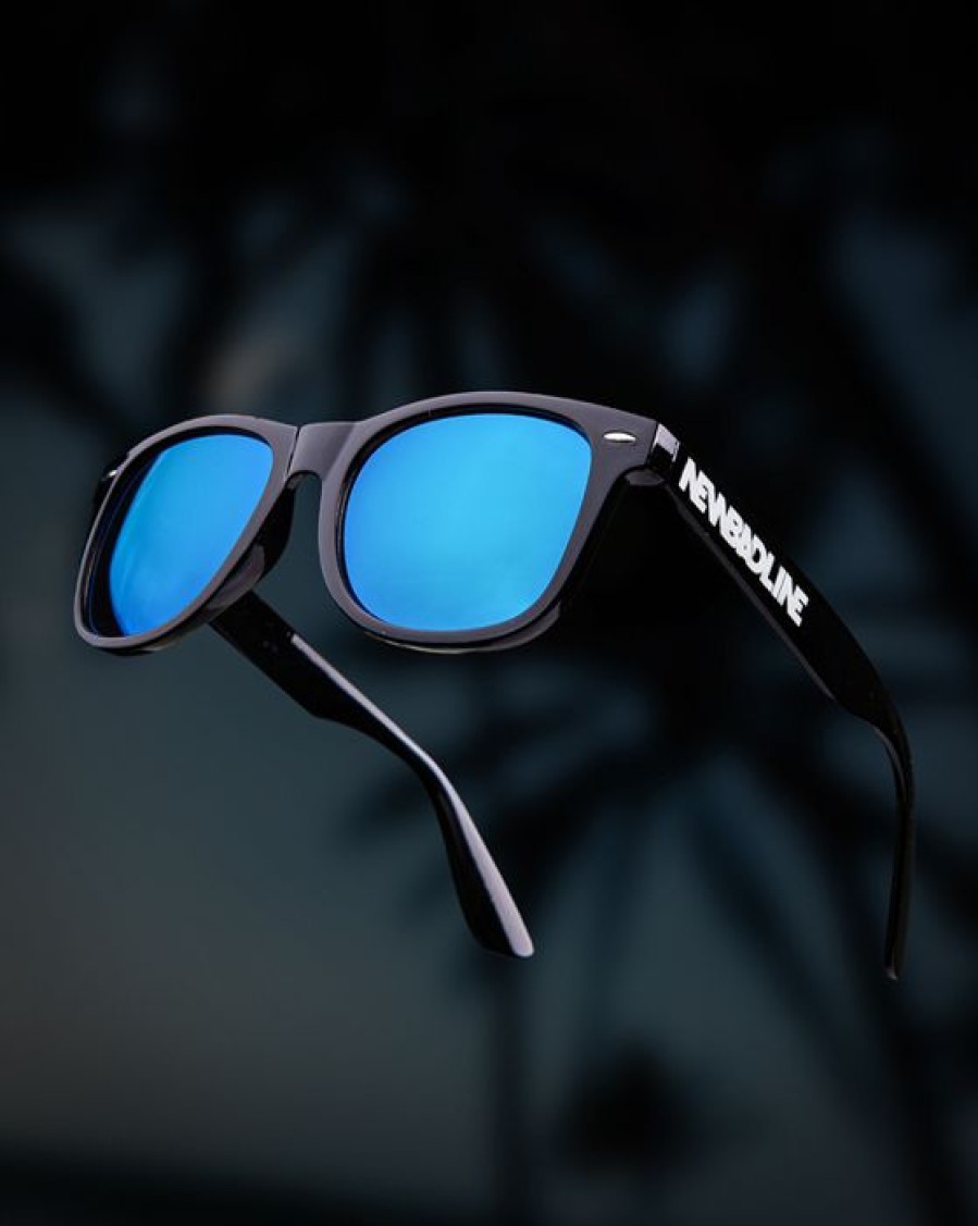 Okulary New Bad Line | Okulary Classic Black Flash Blue Mirror 00-459