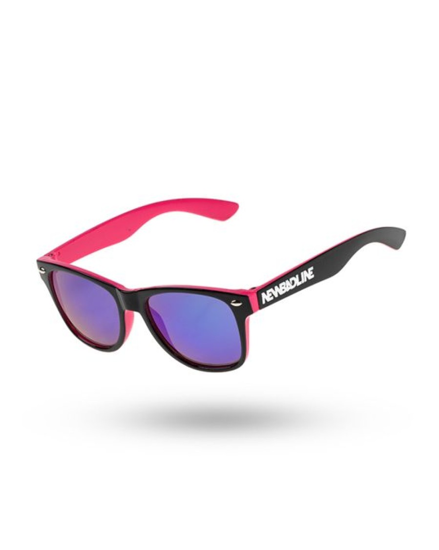 Okulary New Bad Line | Okulary Dzieciece Block Pink / Black Flash Navy Mirror 00-540