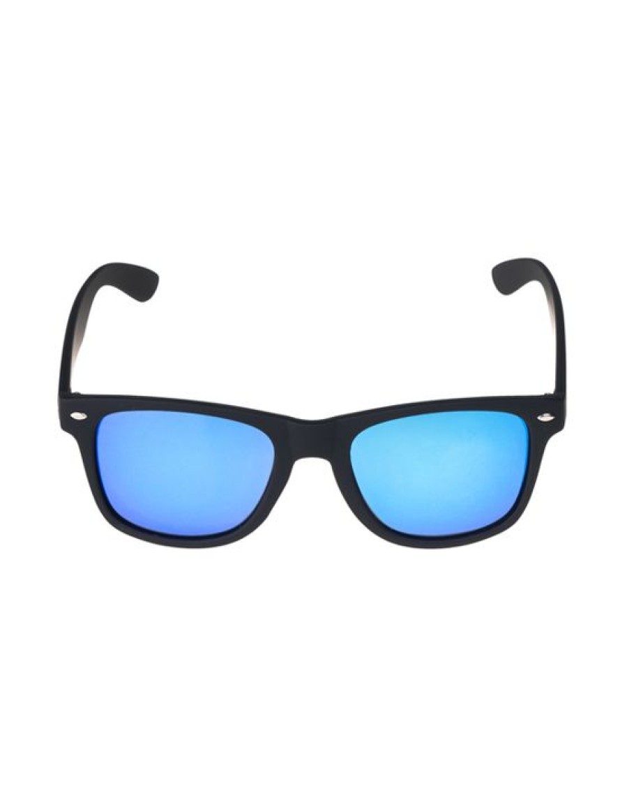 Okulary New Bad Line | Okulary Classic Polarized Black Rubber Blue Mirror 00-457