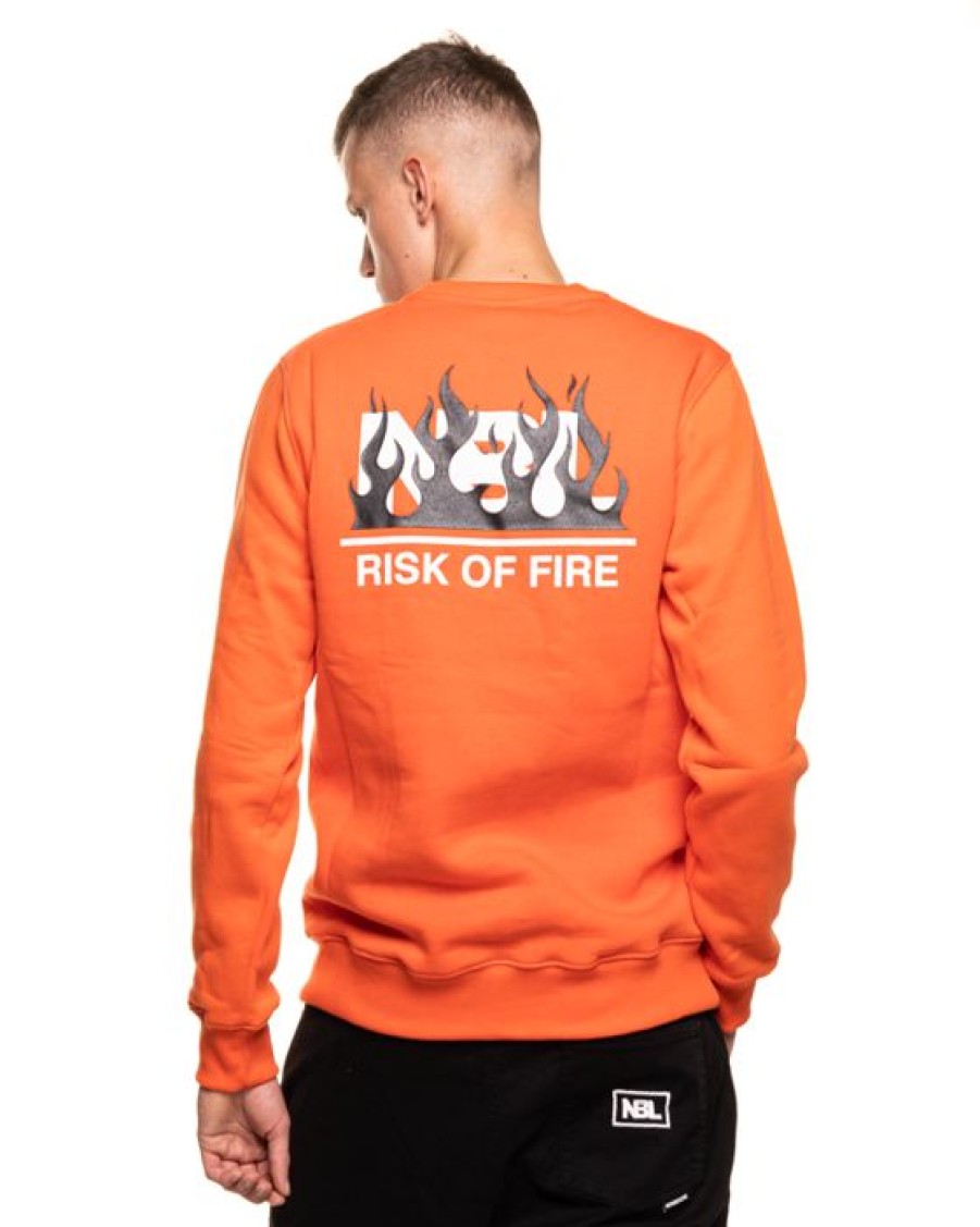 On New Bad Line Bez Kaptura | Bluza Bez Kaptura Risk Orange