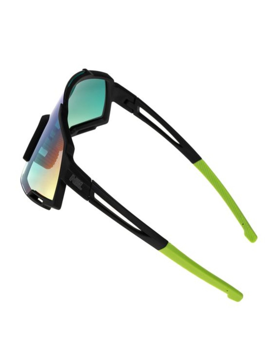 Okulary New Bad Line | Okulary Snazzy Black-Green Rubber Green Mirror 00-582