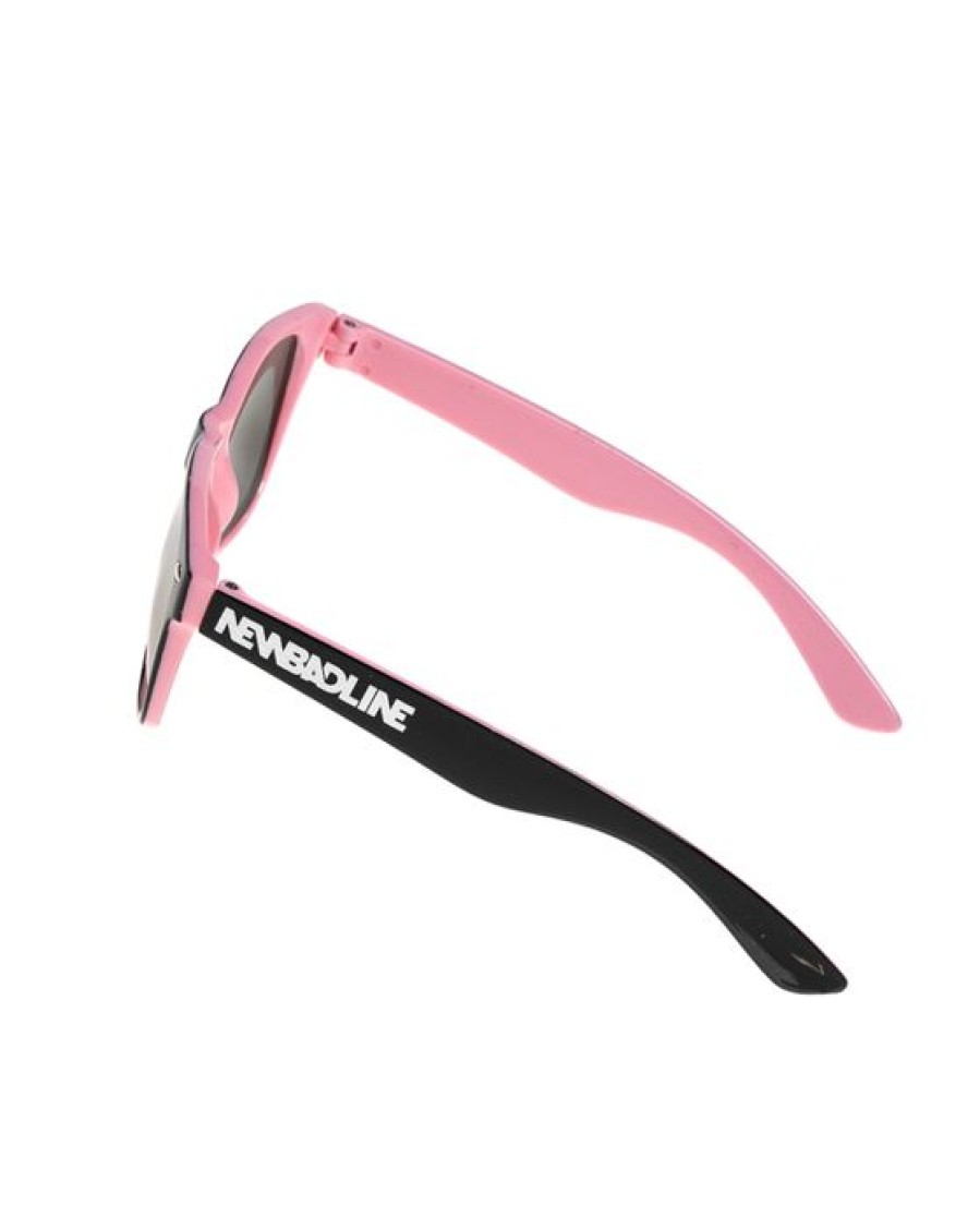 Okulary New Bad Line | Okulary Dzieciece Block Pink / Black Flash Yelow Mirror 00-542