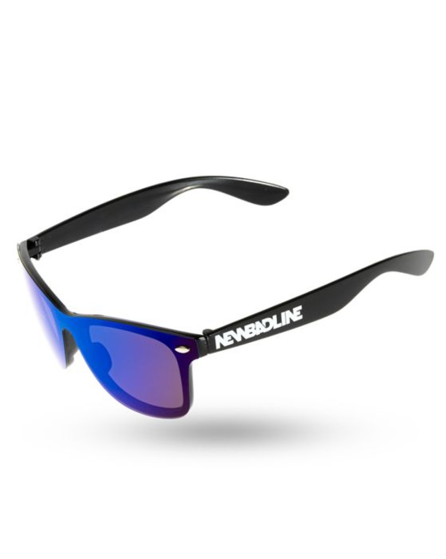 Okulary New Bad Line | Okulary One Glass Polarized Black Flash Blue Mirror 00-328