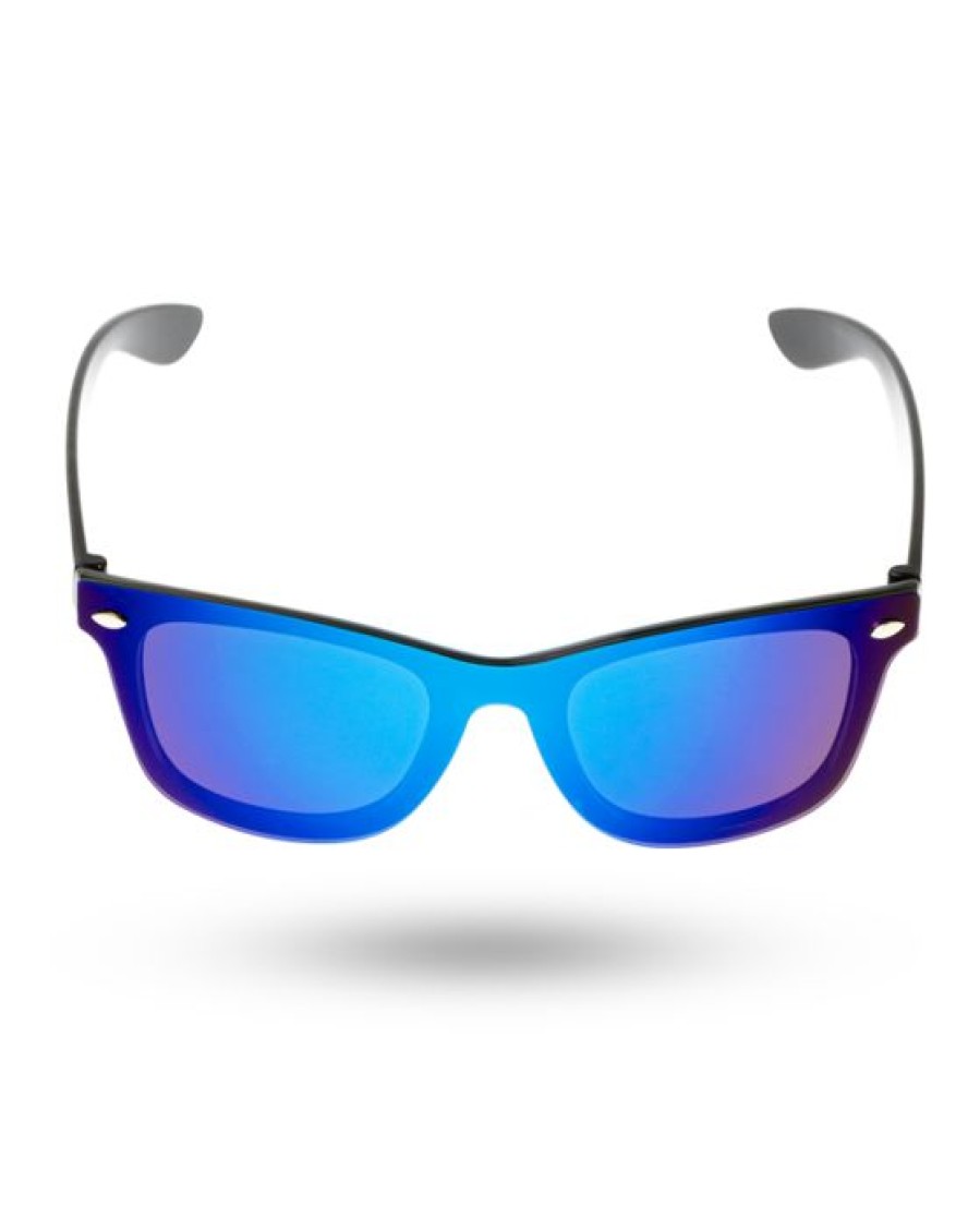 Okulary New Bad Line | Okulary One Glass Polarized Black Flash Blue Mirror 00-328