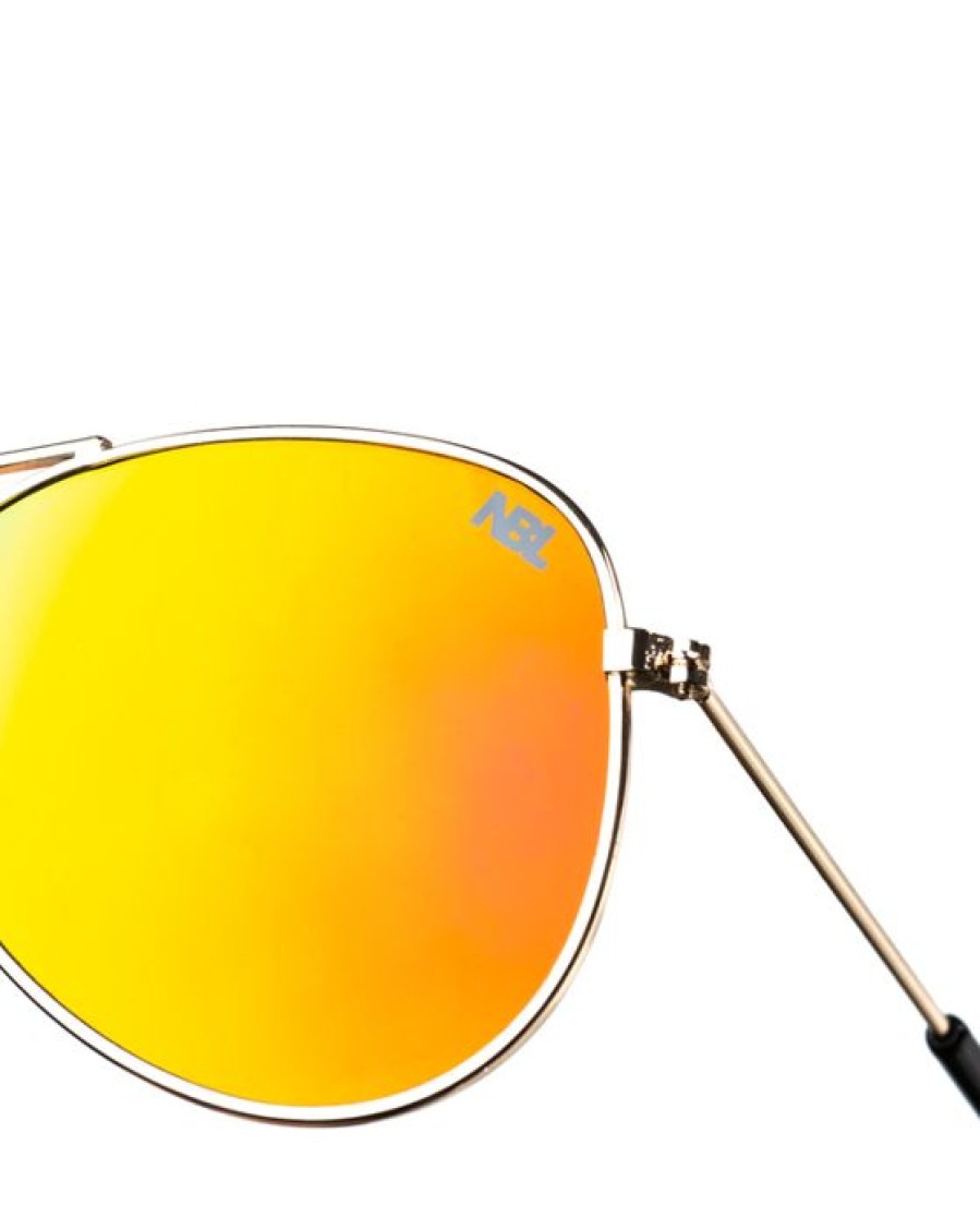 Okulary New Bad Line | Okulary Dzieciece Slide Gold Flash Orange Mirror 00-552