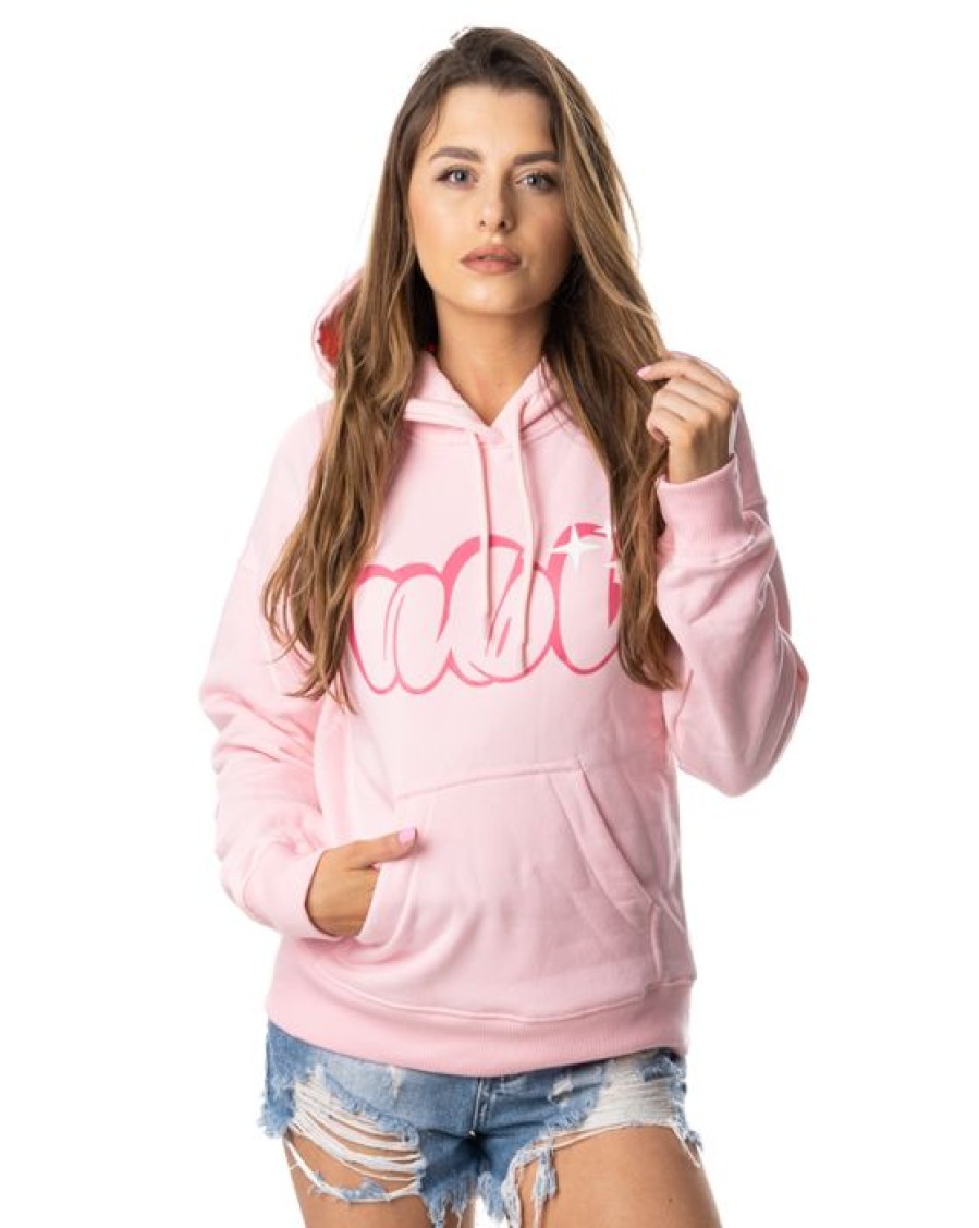 Ona New Bad Line Z Kapturem | Bluza Z Kapturem Damska Sweet Pink