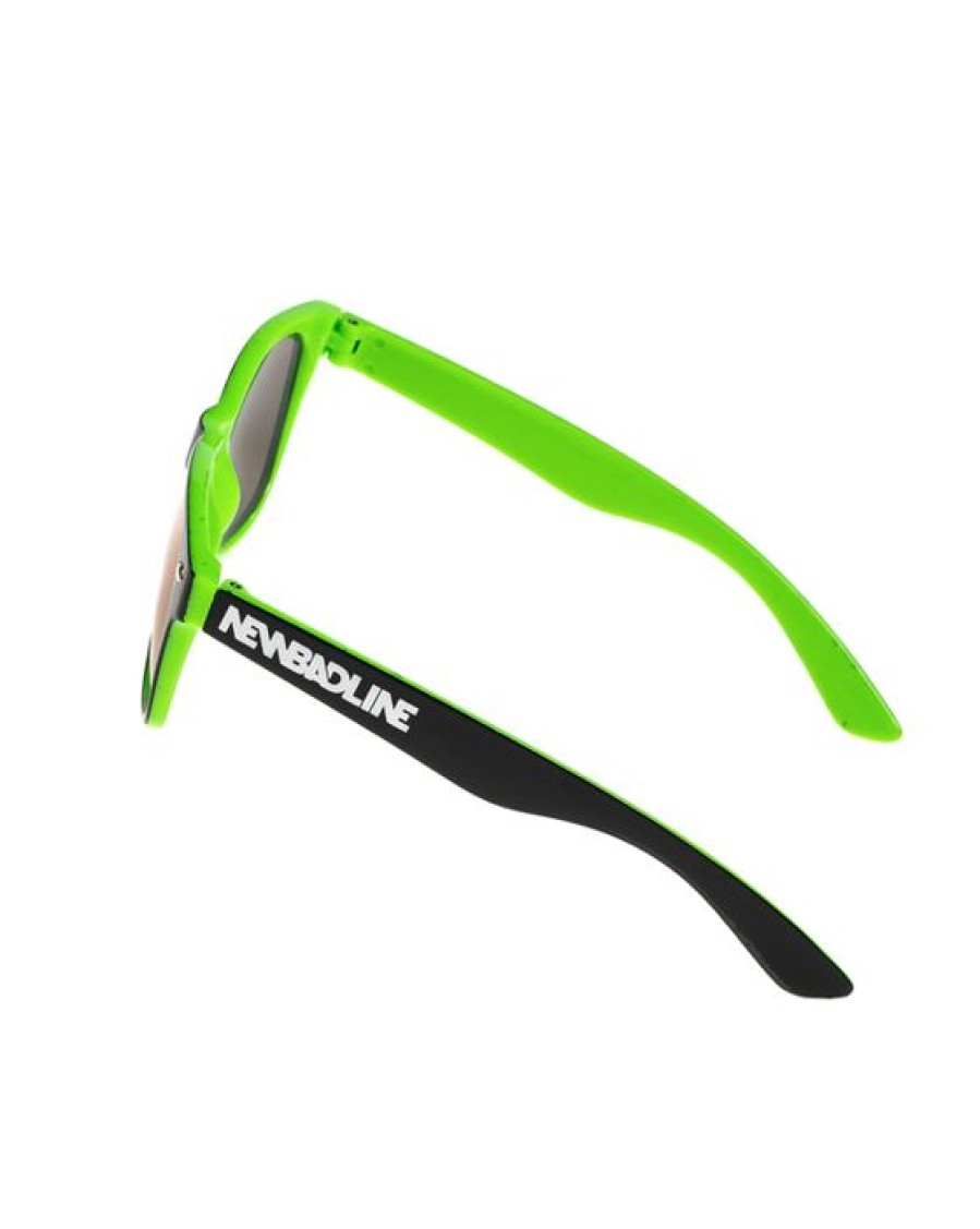 Okulary New Bad Line | Okulary Dzieciece Block Light Green / Black Flash Navy Mirror 00-545