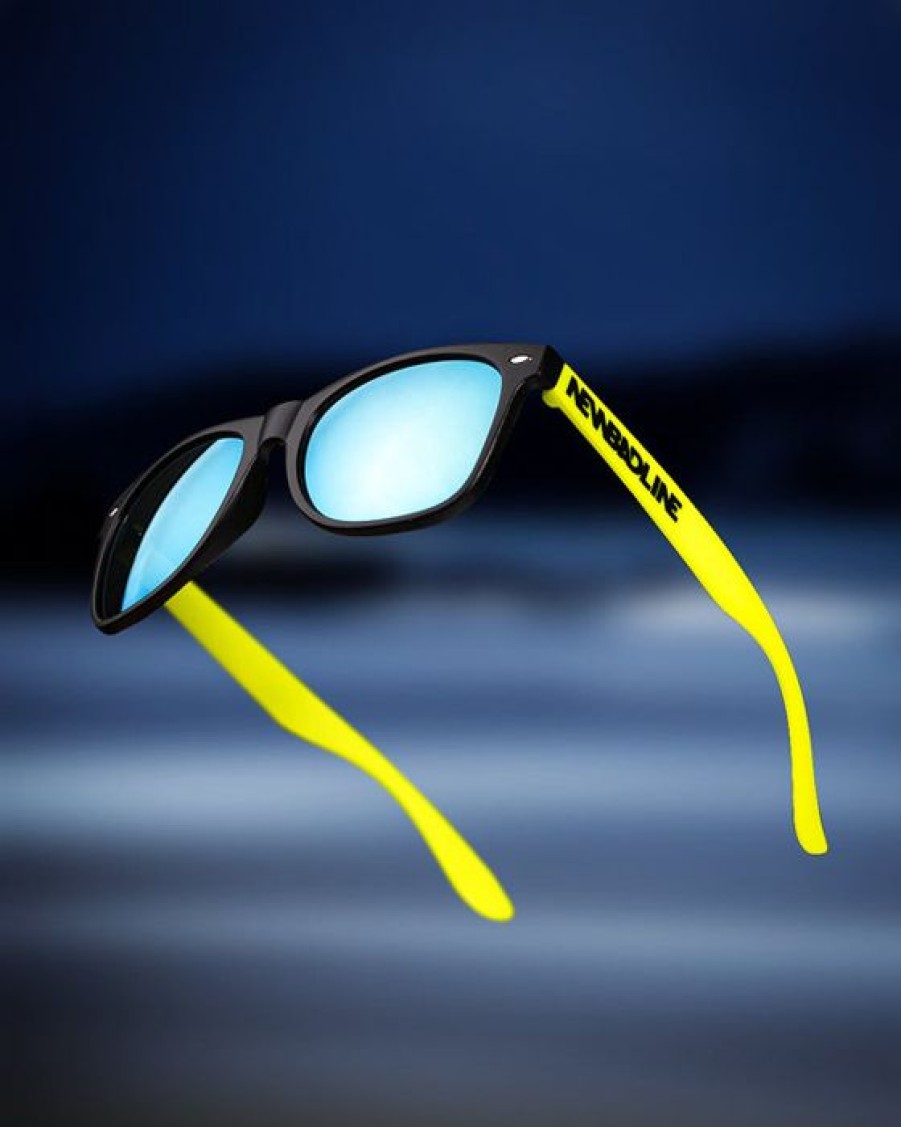 Okulary New Bad Line | Okulary Classic Half Black/Neon Mat Yellow Mirror 00-640