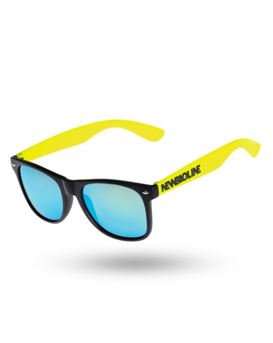 Okulary New Bad Line | Okulary Classic Half Black/Neon Mat Yellow Mirror 00-640