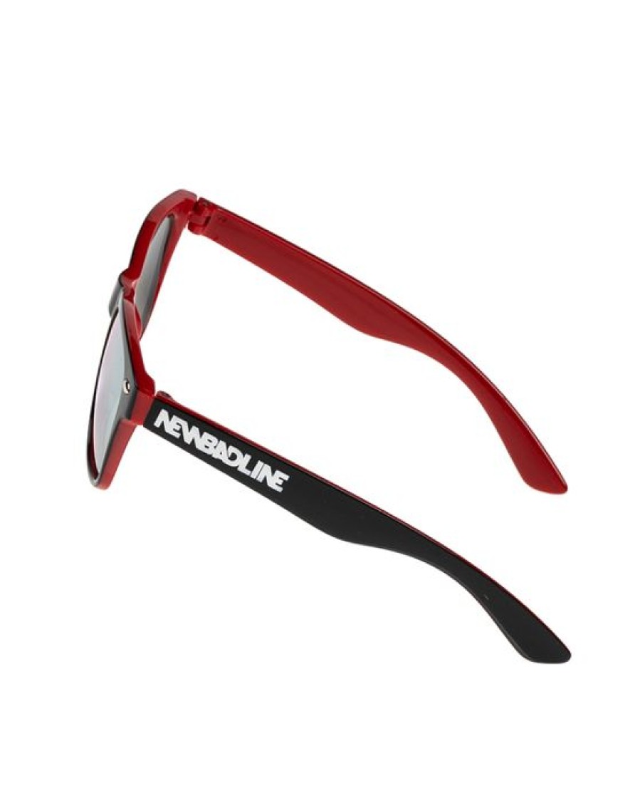 Okulary New Bad Line | Okulary Dzieciece Block Red / Black Flash Yellow Mirror 00-539