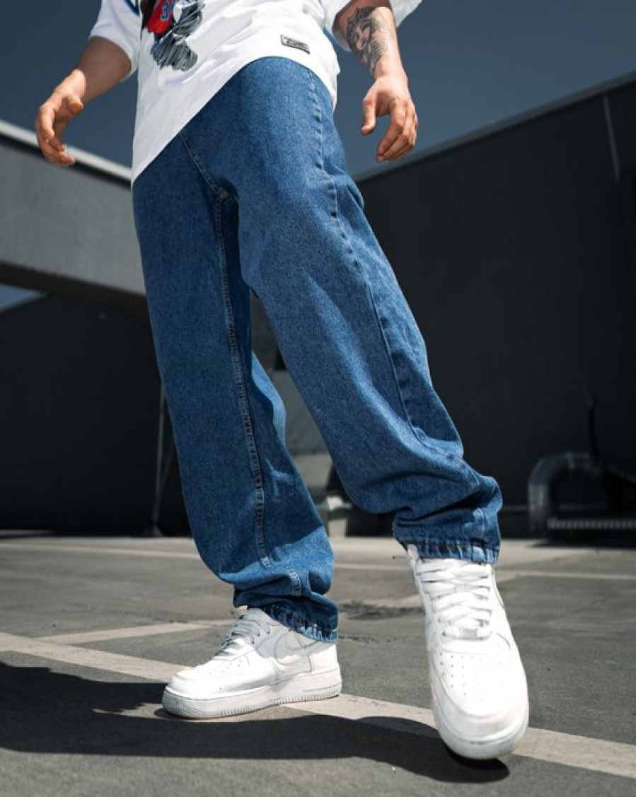 On New Bad Line Jeans | Spodnie Jeans Baggy Blue