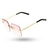 Okulary New Bad Line | Okulary Gloosy Gold Metal Pink 00-304