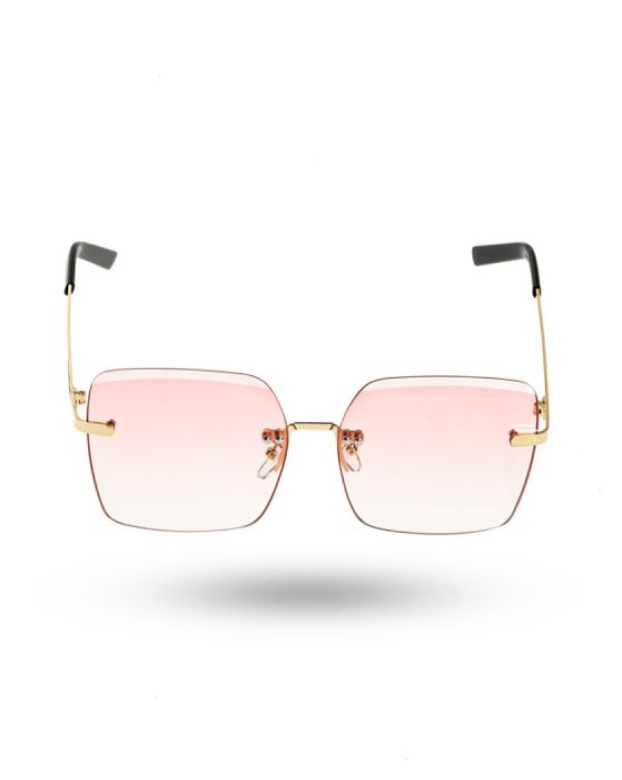 Okulary New Bad Line | Okulary Gloosy Gold Metal Pink 00-304