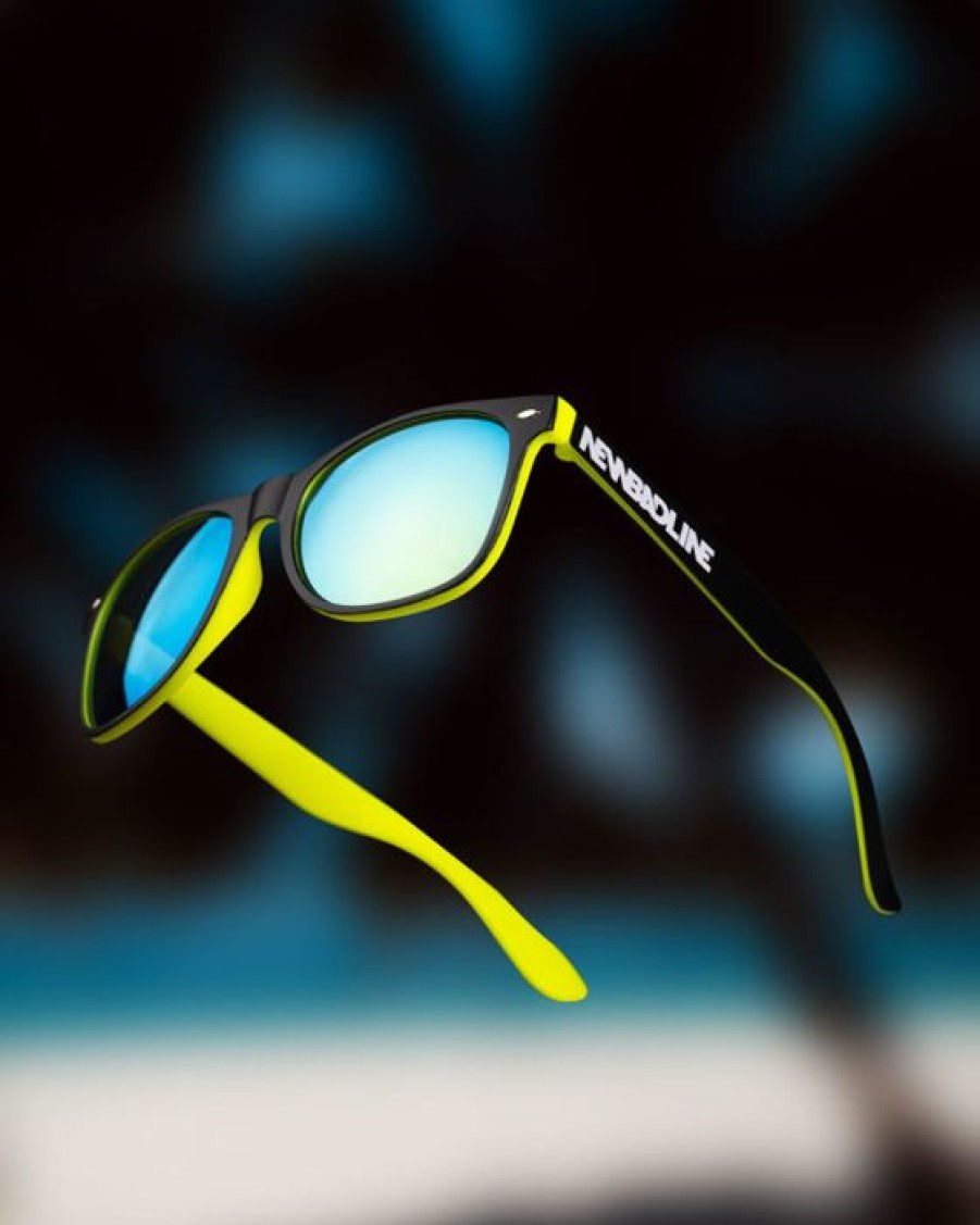 Okulary New Bad Line | Okulary Classic Inside Black/Neon Mat Yellow Mirror 00-631