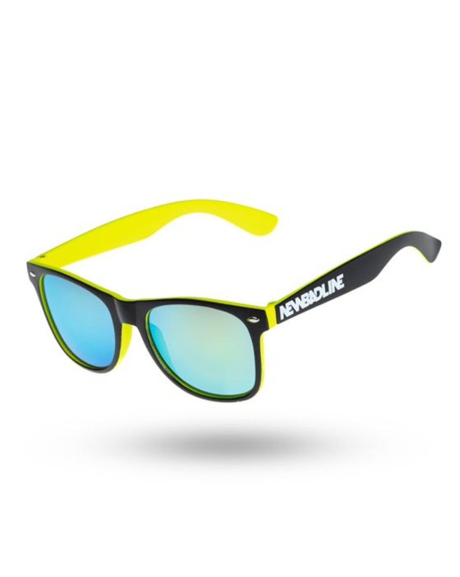 Okulary New Bad Line | Okulary Classic Inside Black/Neon Mat Yellow Mirror 00-631