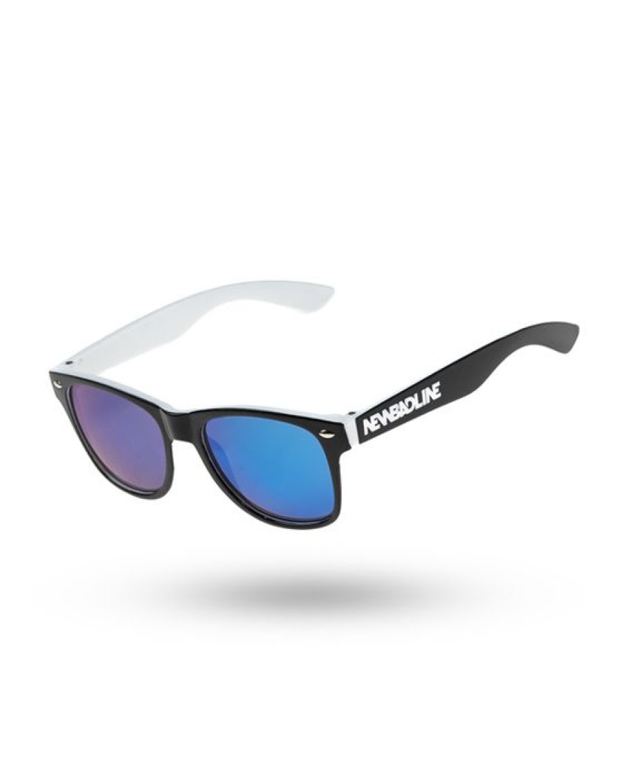 Okulary New Bad Line | Okulary Dzieciece Block White / Black Flash Navy Mirror 00-547