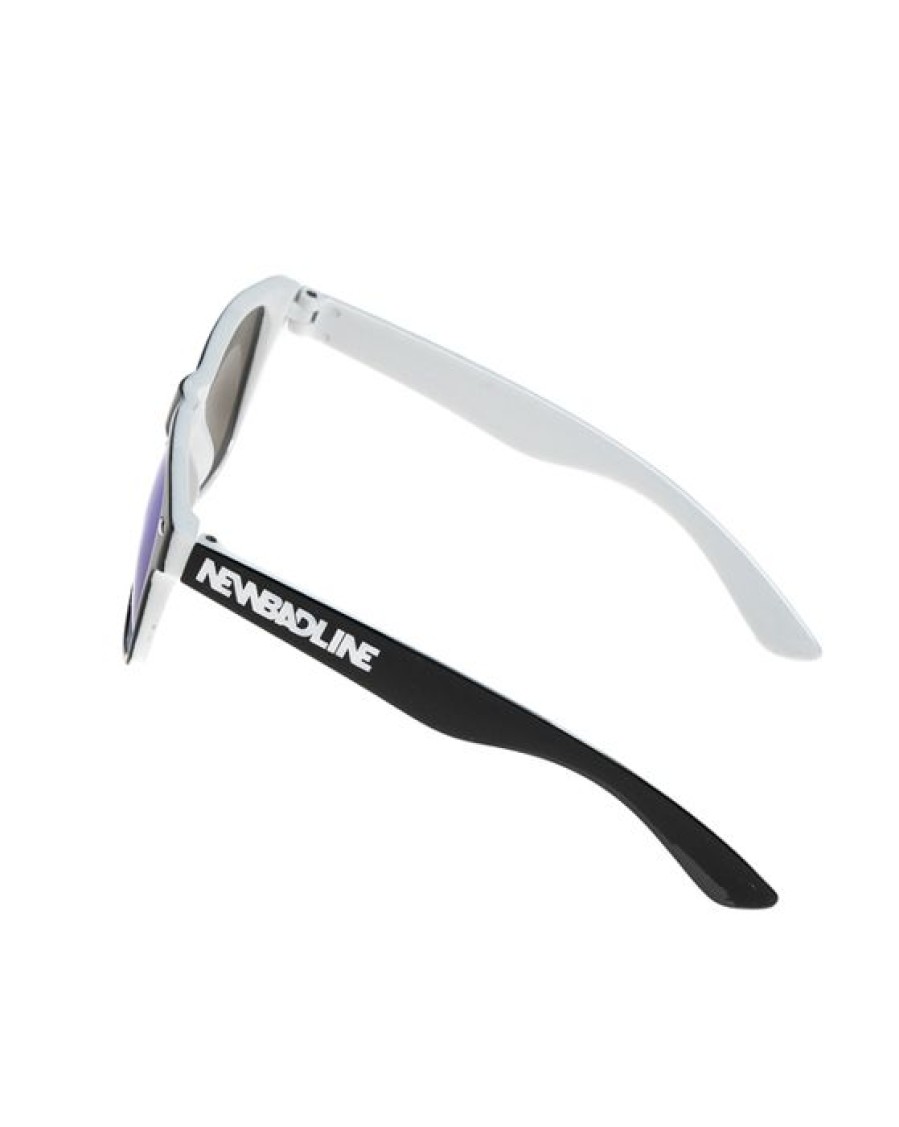 Okulary New Bad Line | Okulary Dzieciece Block White / Black Flash Navy Mirror 00-547