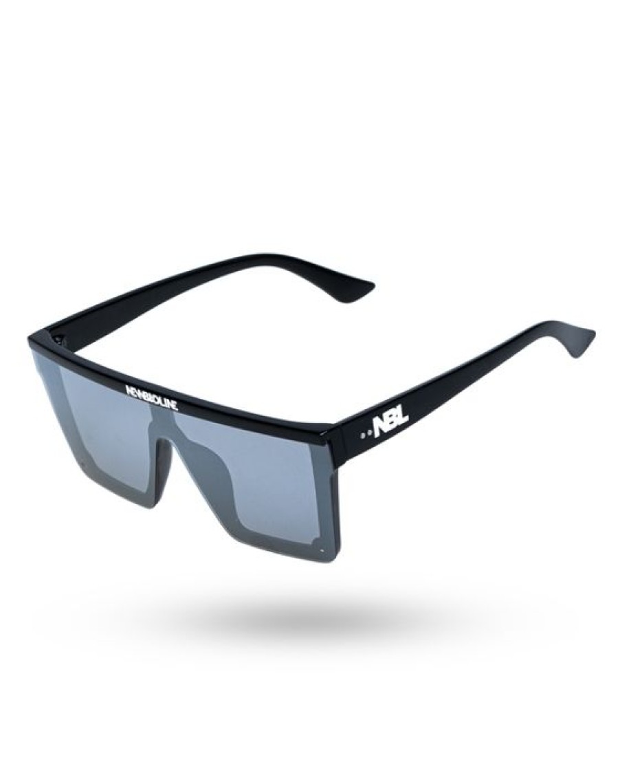 Okulary New Bad Line | Okulary Flexi Polarized Black Flash Grey Mirror 00-357