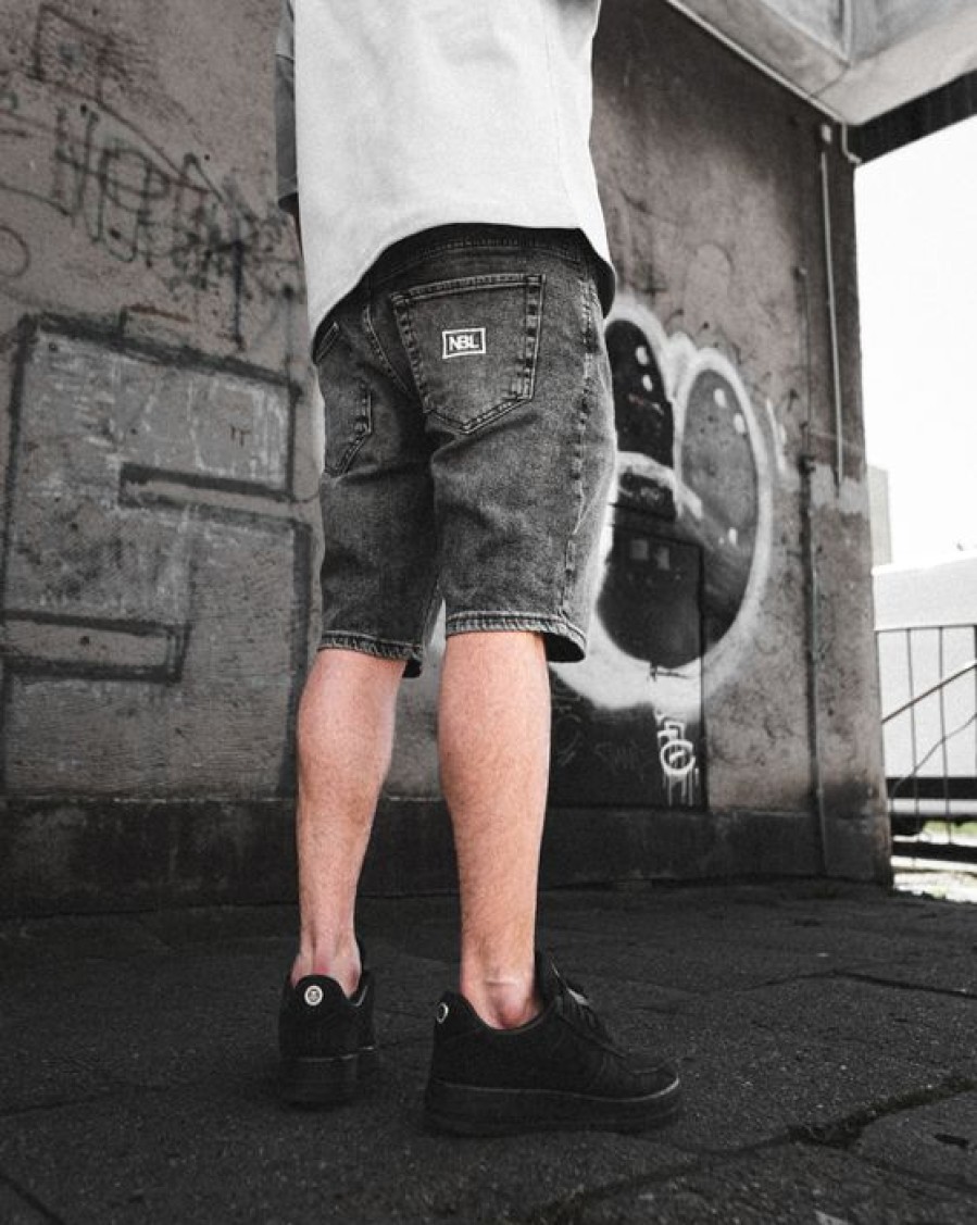 On New Bad Line Jeans | Krotkie Spodenki Jeans Icon Anthracite