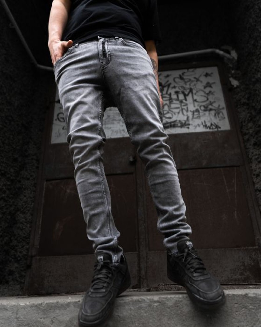 On New Bad Line Jeans | Spodnie Jeans Fly Anthracite