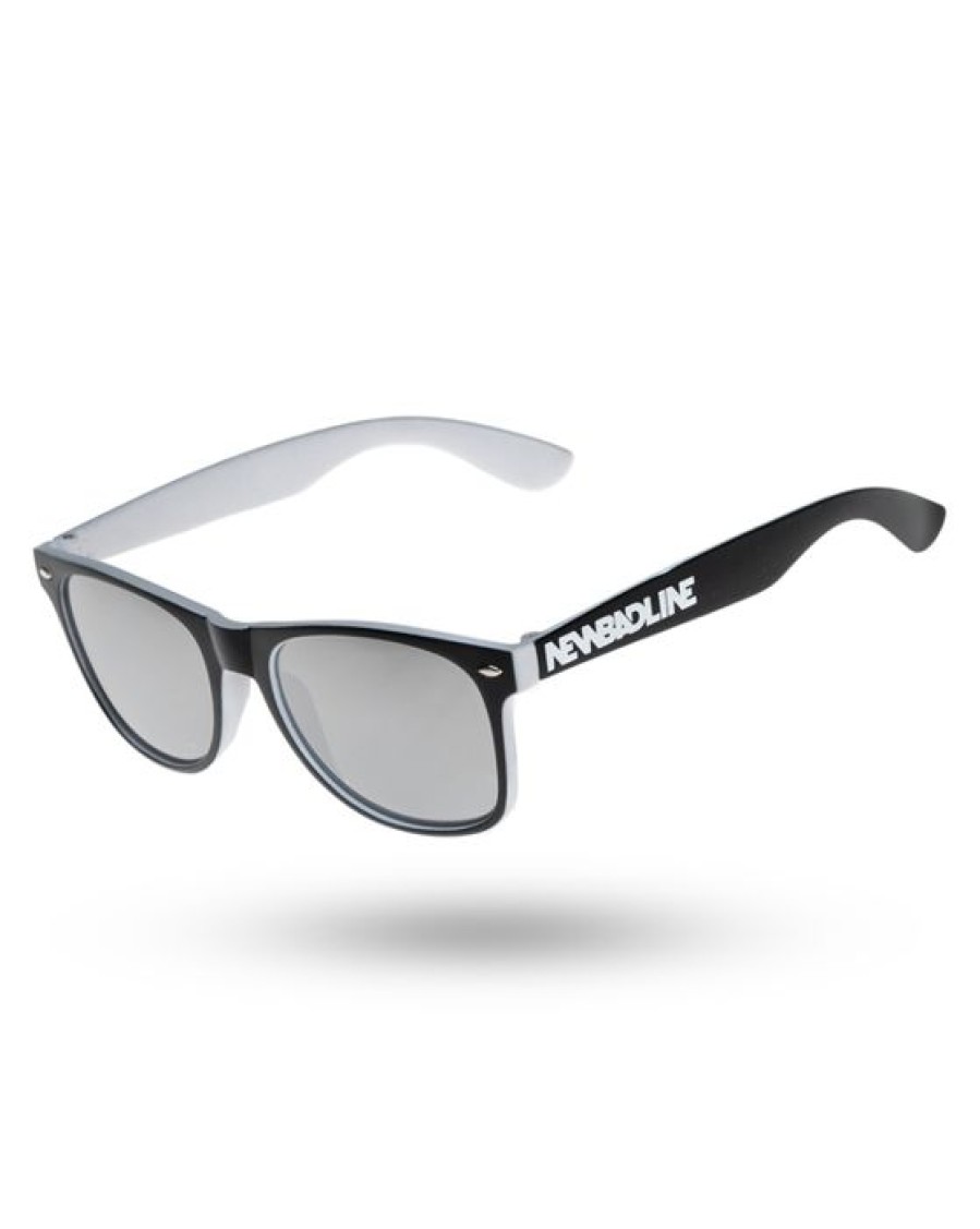 Okulary New Bad Line | Okulary Classic Inside Black/White Mat Silver Mirror 00-627