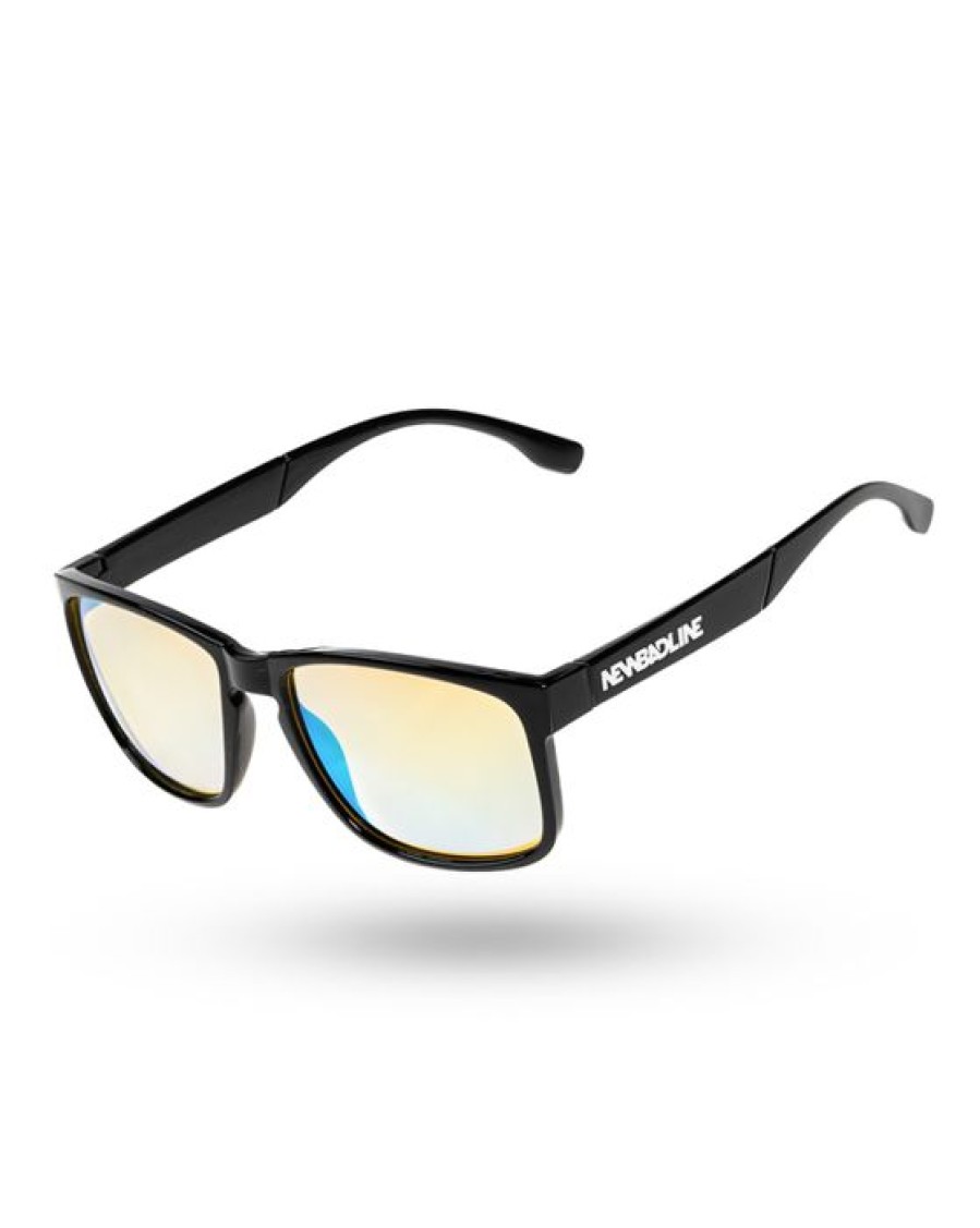 Okulary New Bad Line | Okulary Slash Black Flash Yellow Mirror 00-603