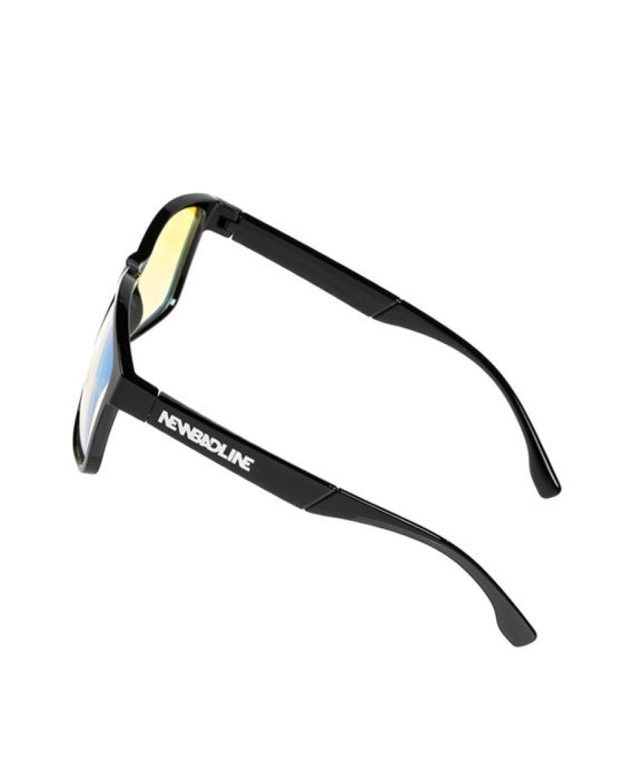 Okulary New Bad Line | Okulary Slash Black Flash Yellow Mirror 00-603