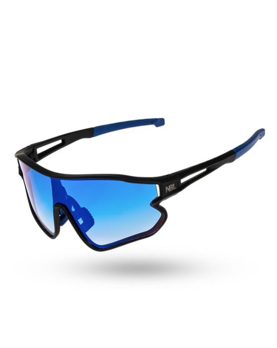 Okulary New Bad Line | Okulary Spark Navy-Black Rubber Blue Mirror 00-594