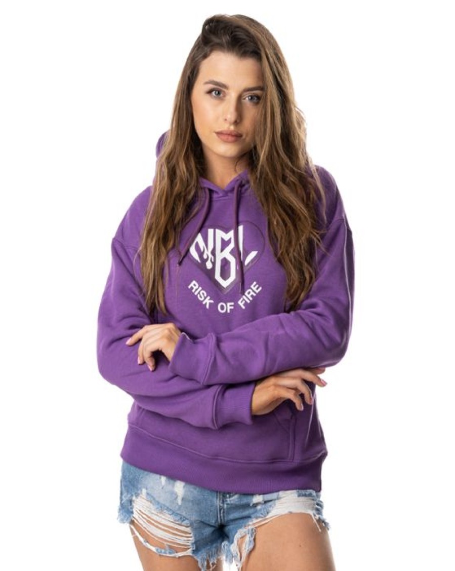 Ona New Bad Line Z Kapturem | Bluza Z Kapturem Damska Risk Violet