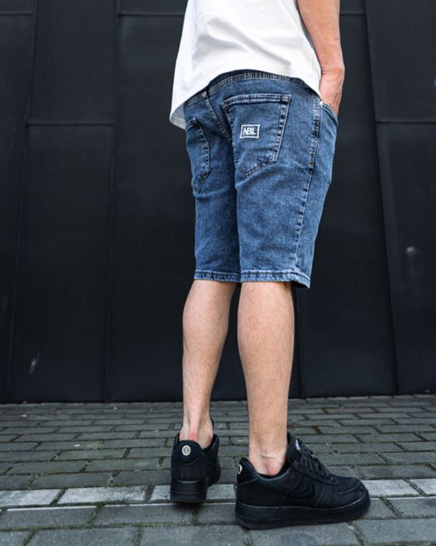 On New Bad Line Jeans | Krotkie Spodenki Jeans Icon Dark Blue