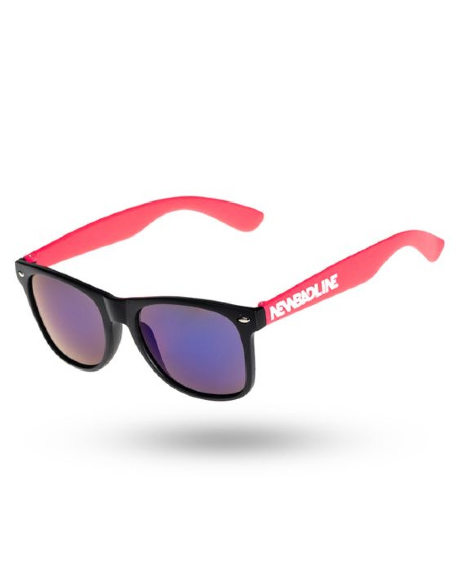 Okulary New Bad Line | Okulary Classic Half Black/Pink Mat Violet Mirror 00-642