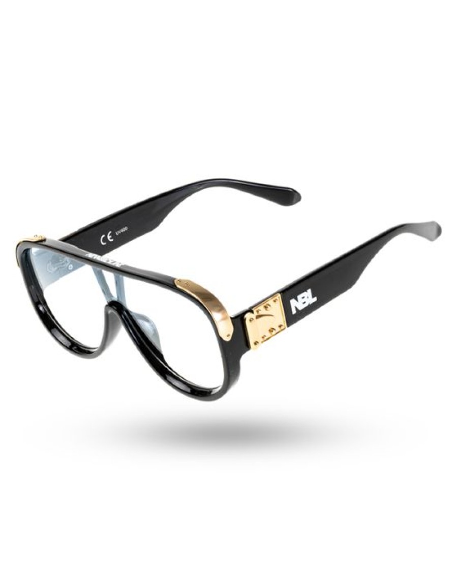 Okulary New Bad Line | Okulary Convex Black-Gold Flash Blue Tonal 00-271