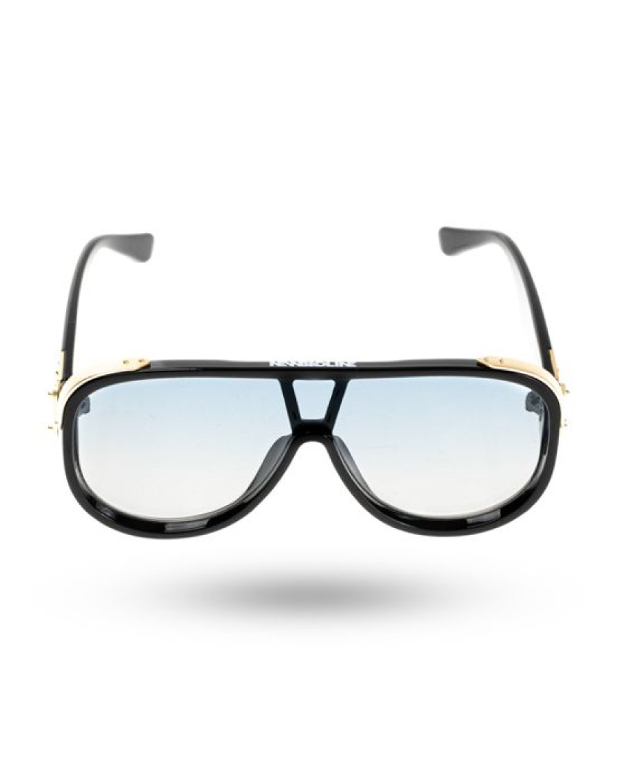 Okulary New Bad Line | Okulary Convex Black-Gold Flash Blue Tonal 00-271