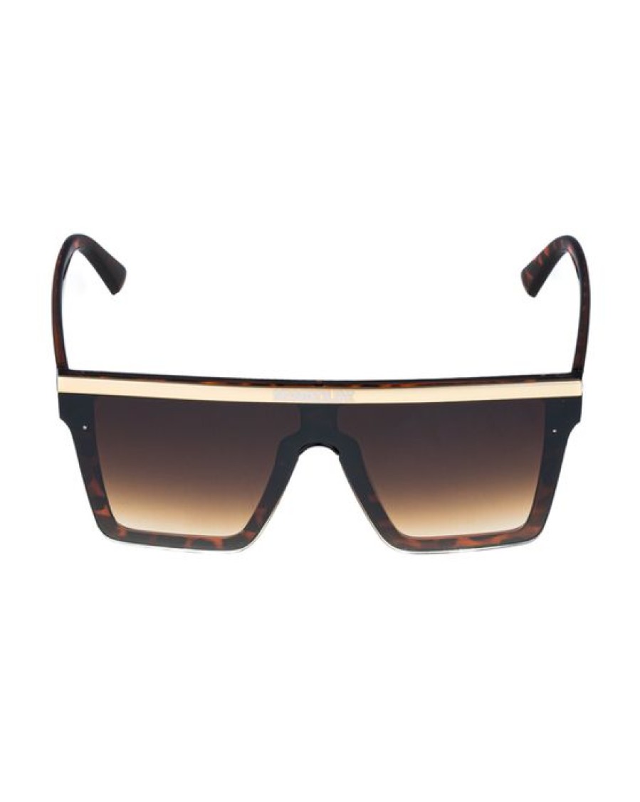 Okulary New Bad Line | Okulary Connector Black-Gold Flash Brown 00-381