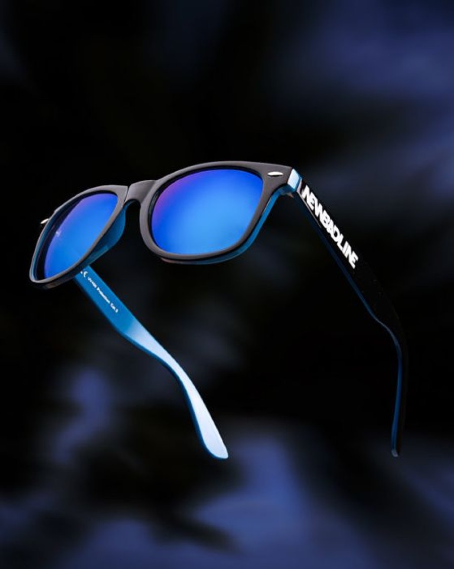 Okulary New Bad Line | Okulary Classic Inside Black-Blue Flash Blue Mirror 00-462