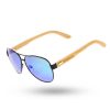 Okulary New Bad Line | Okulary Patrol Bamboo Polarized Wood Green Mirror 00-13