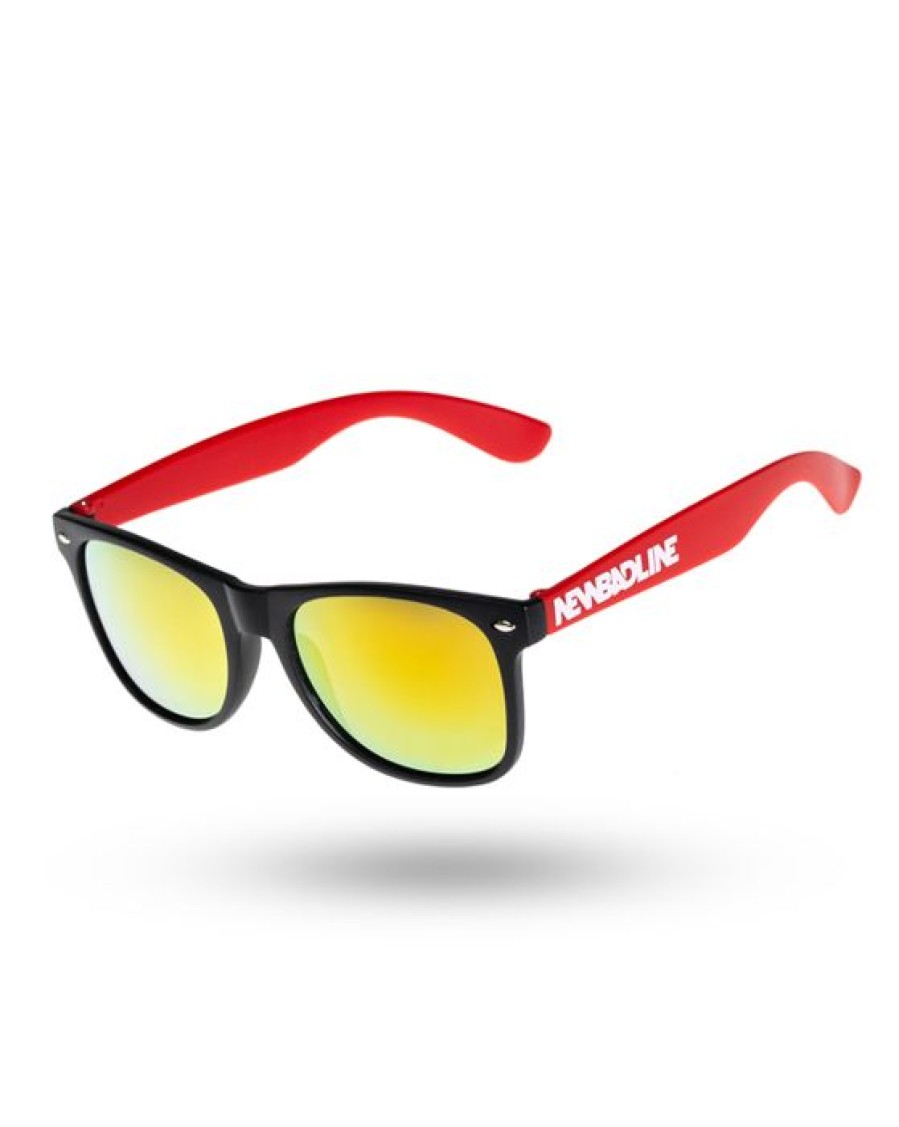 Okulary New Bad Line | Okulary Classic Half Black/Red Mat Yellow Mirror 00-639