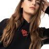 Ona New Bad Line Z Kapturem | Bluza Z Kapturem Damska Heart Black