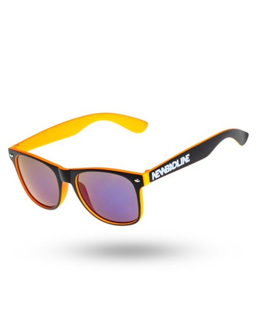 Okulary New Bad Line | Okulary Classic Inside Black/Orange Mat Violet Mirror 00-633