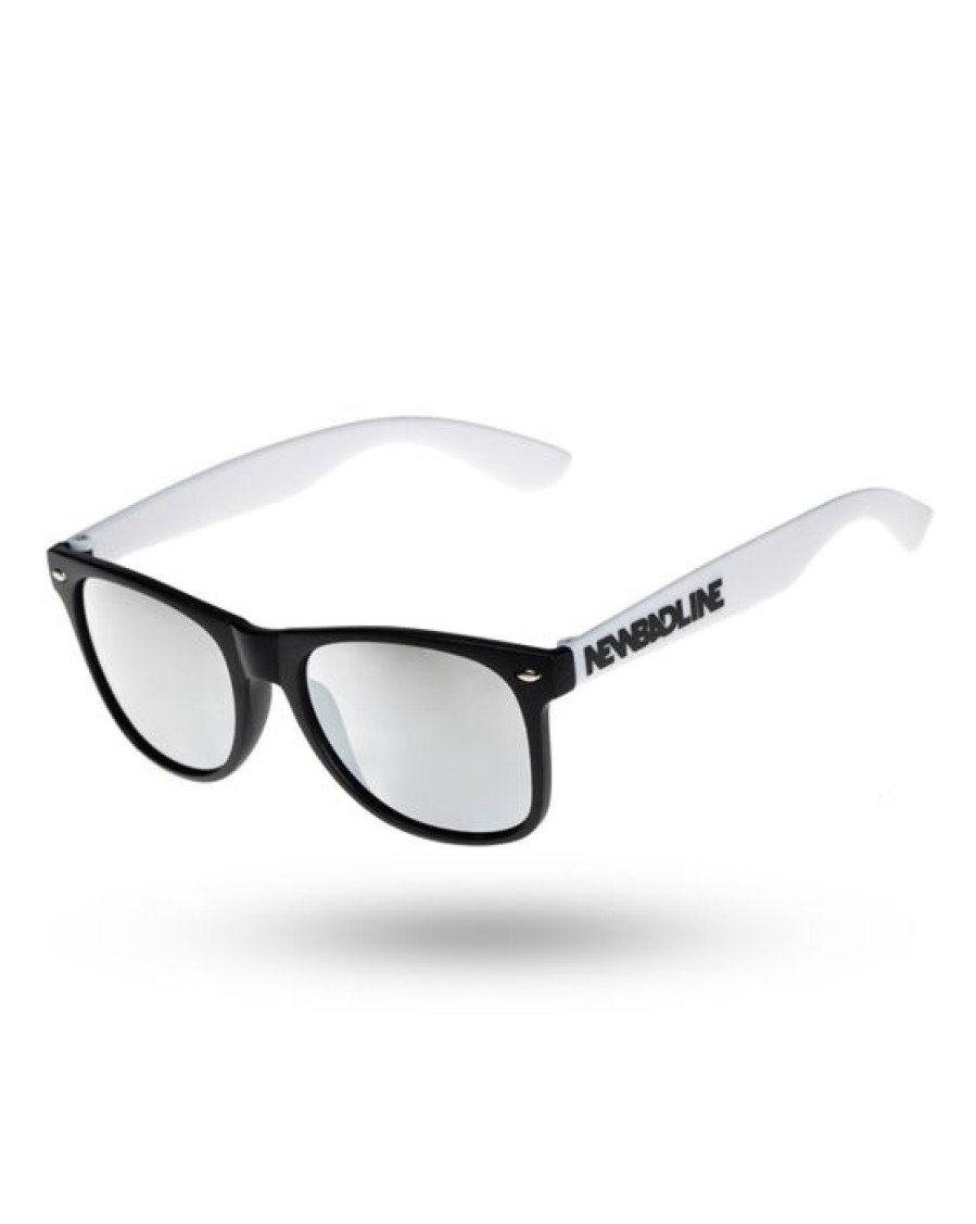 Okulary New Bad Line | Okulary Classic Half Black/White Mat Silver Mirror 00-636