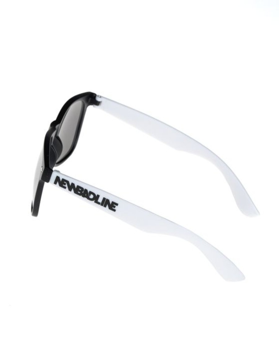 Okulary New Bad Line | Okulary Classic Half Black/White Mat Silver Mirror 00-636