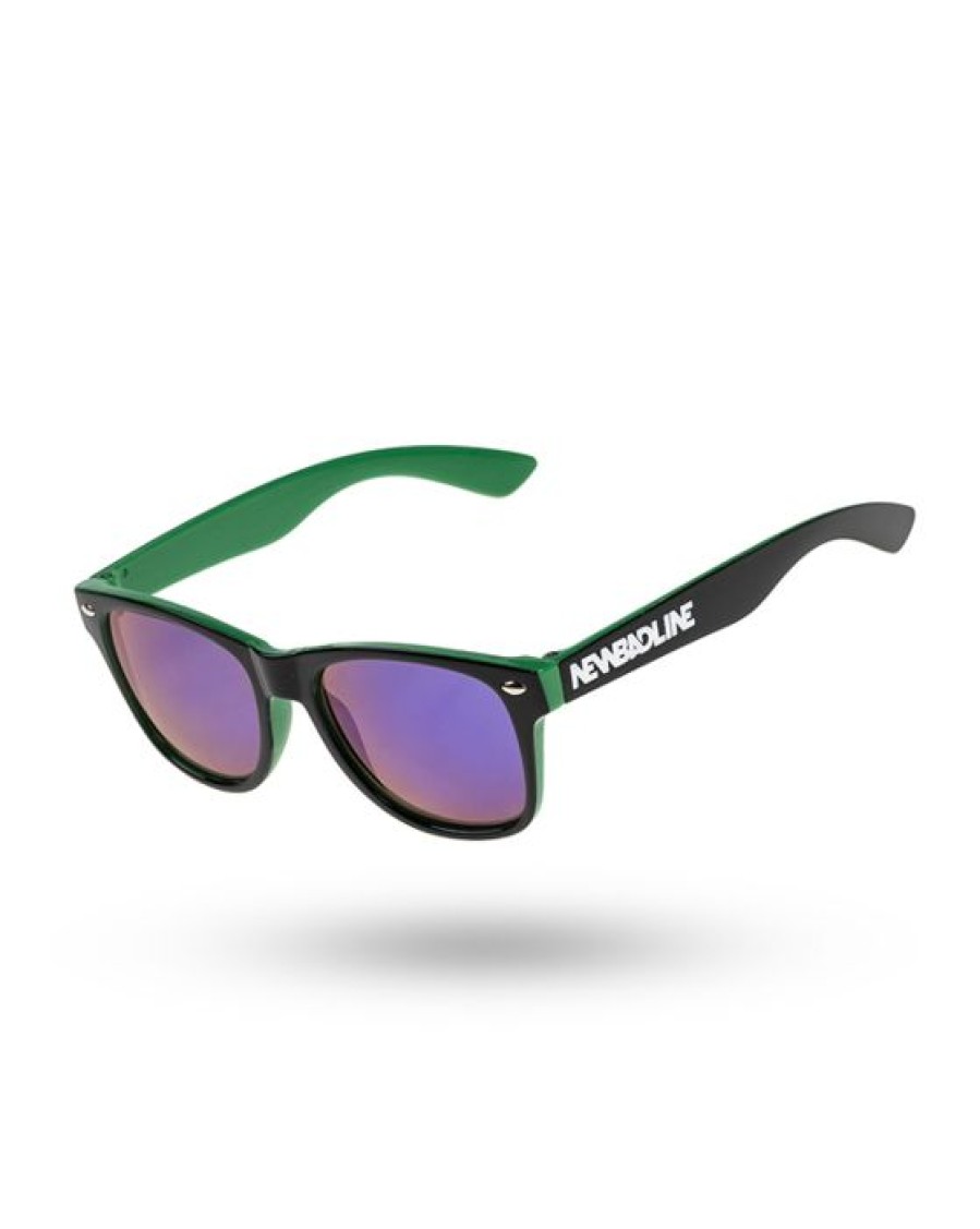 Okulary New Bad Line | Okulary Dzieciece Block Green / Black Flash Navy Mirror 00-546