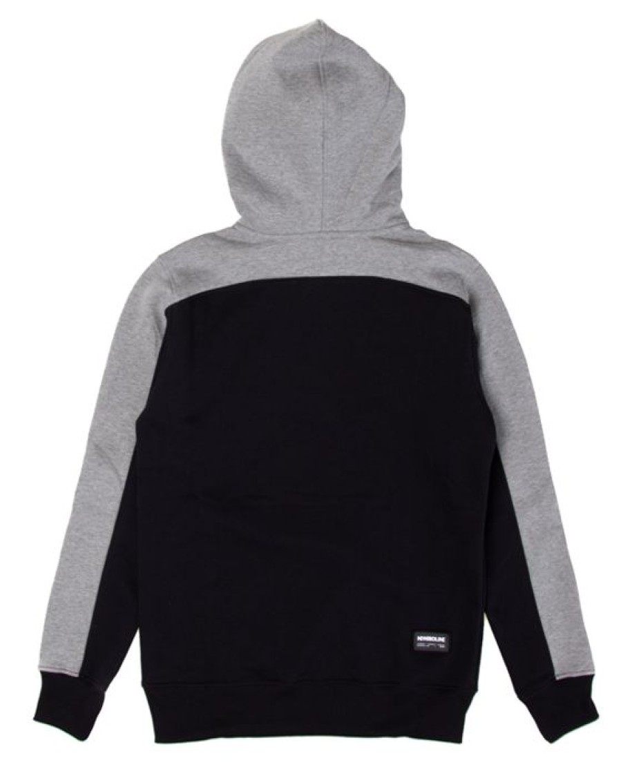 On New Bad Line Z Kapturem | Bluza Z Kapturem Pocket Black-Grey