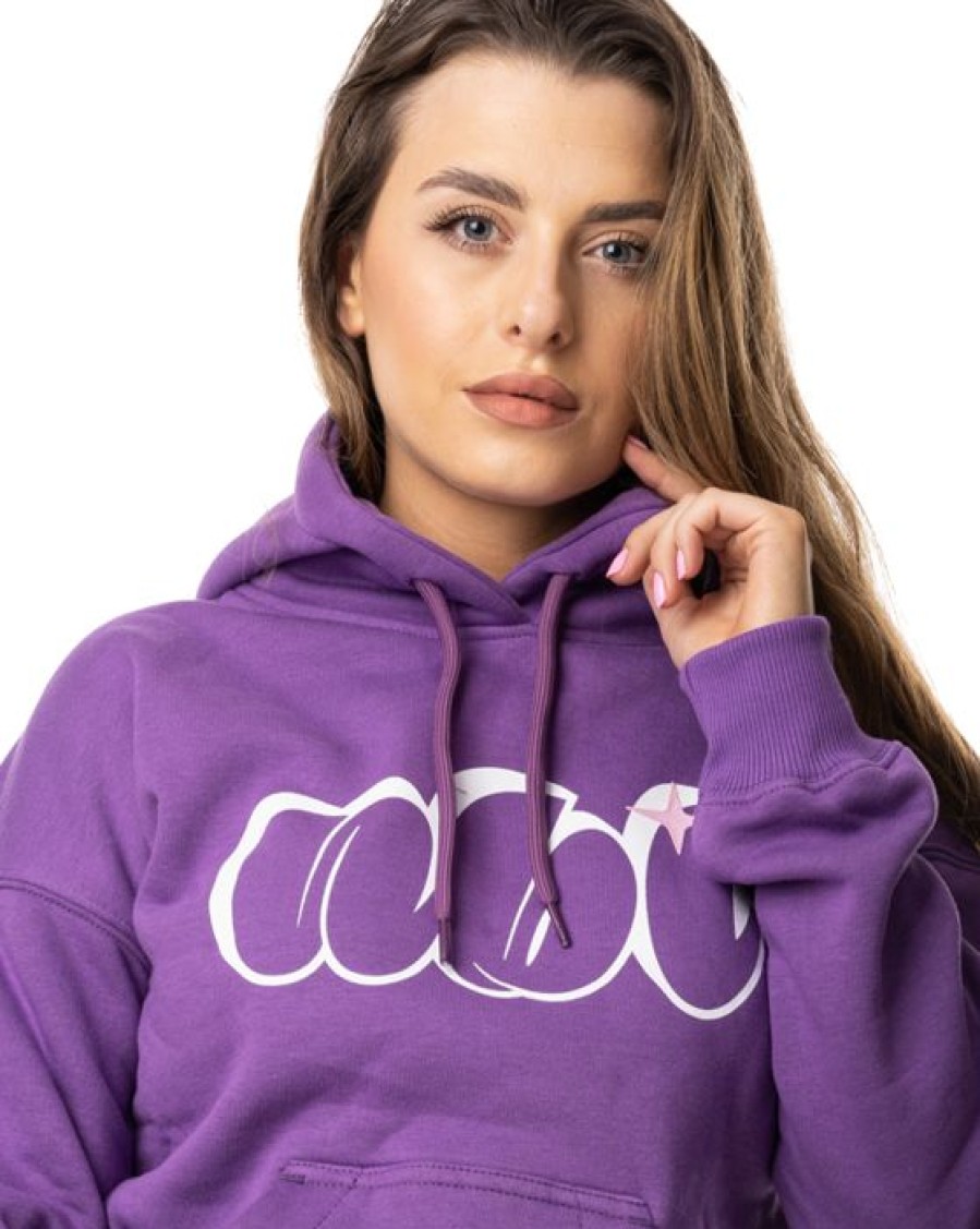 Ona New Bad Line Z Kapturem | Bluza Z Kapturem Damska Sweet Violet