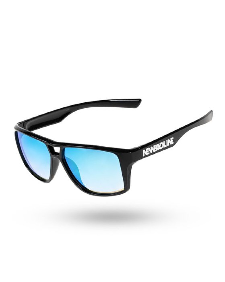 Okulary New Bad Line | Okulary Hollow Black Flash Blue Mirror 00-615